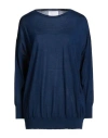 Daniele Fiesoli Collezione N_01 Woman Sweater Midnight Blue Size S Merino Wool In Blue