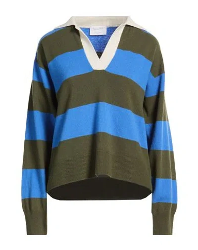 Daniele Fiesoli Collezione N_01 Woman Sweater Military Green Size S Merino Wool, Cashmere In Multi