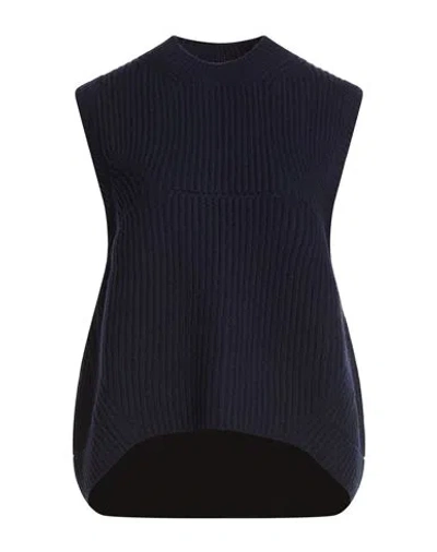 Daniele Fiesoli Collezione N_01 Woman Sweater Navy Size M Merino Wool, Cashmere In Blue