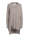 Daniele Fiesoli Collezione N_01 Woman Sweater Taupe Size S Merino Wool In Neutral