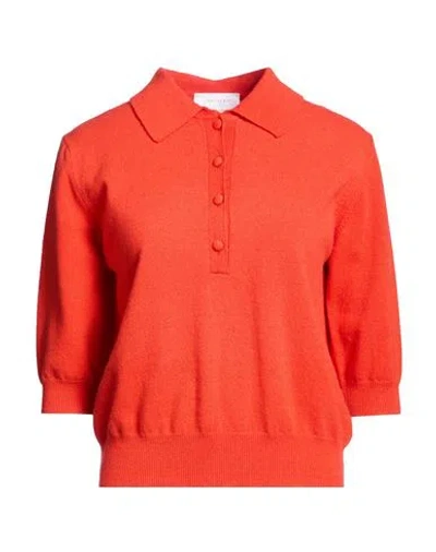 Daniele Fiesoli Collezione N_01 Woman Sweater Tomato Red Size L Merino Wool