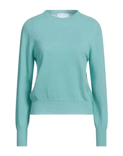 Daniele Fiesoli Collezione N_01 Woman Sweater Turquoise Size S Merino Wool, Cashmere In Blue
