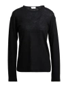 Daniele Fiesoli Collezione N_01 Woman T-shirt Black Size L Cotton, Wool In Black