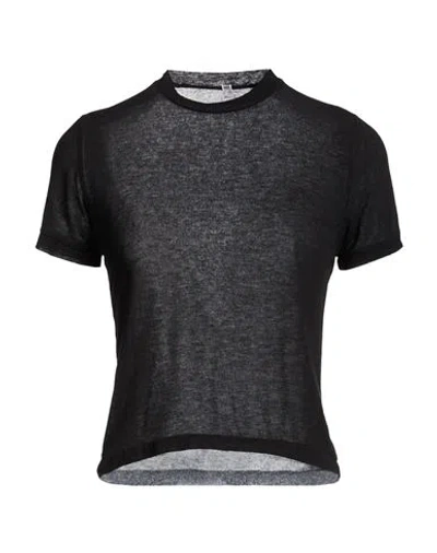 Daniele Fiesoli Collezione N_01 Woman T-shirt Black Size M Viscose, Nylon, Cashmere, Elastane