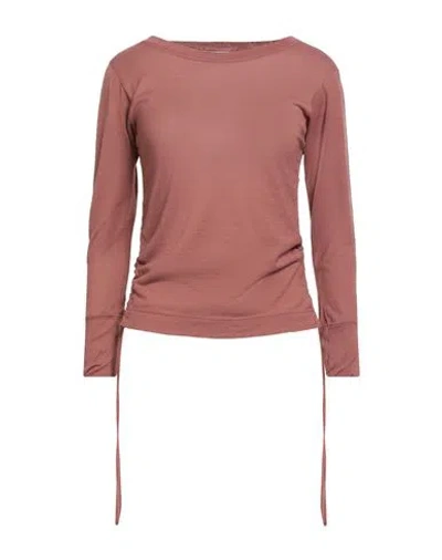 Daniele Fiesoli Collezione N_01 Woman T-shirt Brown Size L Cotton