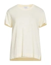 Daniele Fiesoli Collezione N_01 Woman T-shirt Pastel Yellow Size M Linen, Elastane In White