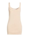 Daniele Fiesoli Collezione N_01 Woman Tank Top Beige Size S Cotton In Sand