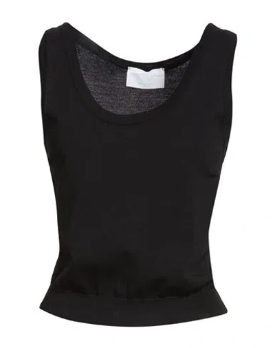 Daniele Fiesoli Collezione N_01 Woman Tank Top Black Size L Viscose, Polyamide