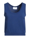 Daniele Fiesoli Collezione N_01 Woman Tank Top Blue Size Xs Viscose, Polyamide