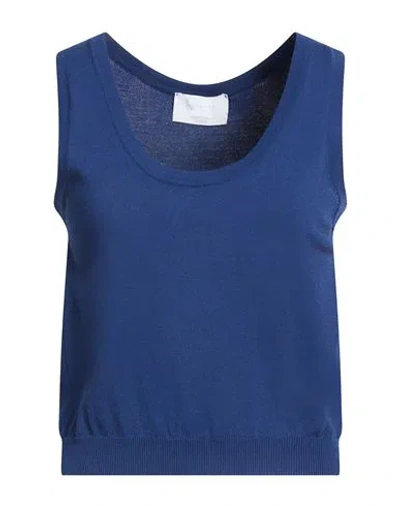 Daniele Fiesoli Collezione N_01 Woman Tank Top Blue Size Xs Viscose, Polyamide