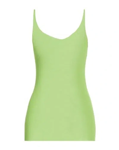 Daniele Fiesoli Collezione N_01 Woman Tank Top Green Size M Viscose, Nylon, Cashmere, Elastane