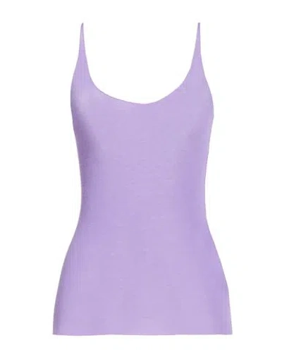 Daniele Fiesoli Collezione N_01 Woman Tank Top Mauve Size Xs Viscose, Nylon, Cashmere, Elastane In Purple