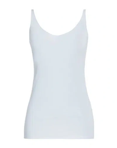 Daniele Fiesoli Collezione N_01 Woman Tank Top Sky Blue Size L Viscose, Nylon, Cashmere, Elastane