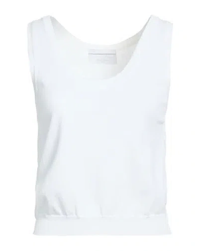 Daniele Fiesoli Collezione N_01 Woman Tank Top White Size Xs Viscose, Polyamide