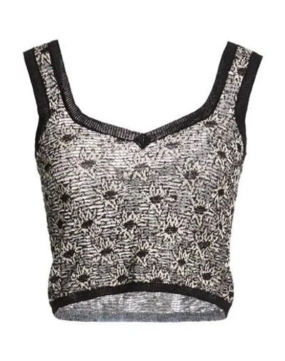 Daniele Fiesoli Collezione N_01 Woman Top Black Size L Linen, Polyamide