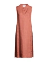 Daniele Fiesoli Collezione N_01 Woman Top Brick Size M Linen In Orange