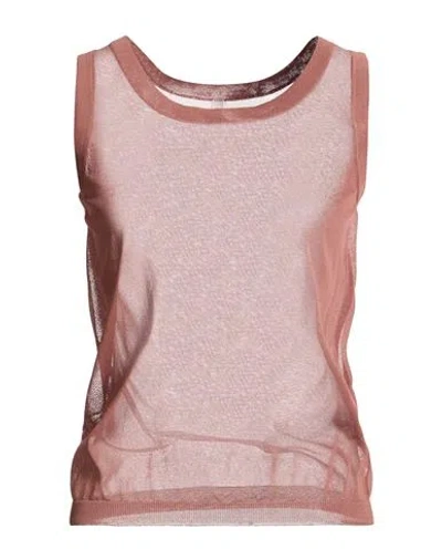 Daniele Fiesoli Collezione N_01 Woman Top Brown Size L Viscose, Polyamide