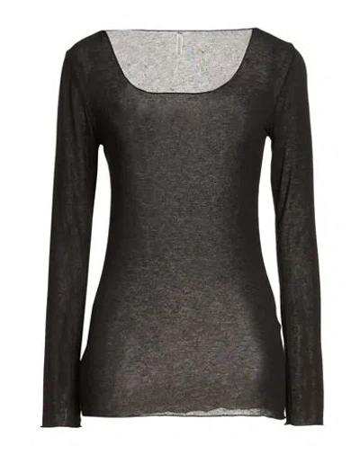Daniele Fiesoli Collezione N_01 Woman T-shirt Black Size L Viscose, Nylon, Cashmere, Elastane