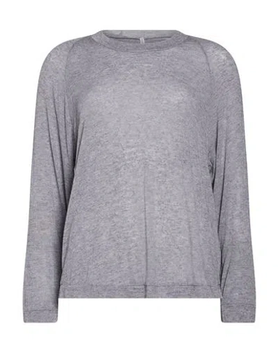Daniele Fiesoli Collezione N_01 Woman T-shirt Charcoal Size M Viscose, Nylon, Cashmere, Elastane In Gray