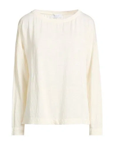 Daniele Fiesoli Collezione N_01 Woman T-shirt Cream Size L Linen, Elastane In White