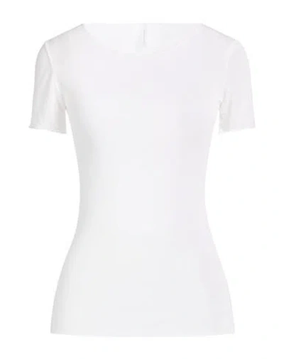 Daniele Fiesoli Collezione N_01 Woman T-shirt Cream Size L Viscose, Nylon, Cashmere, Elastane In White