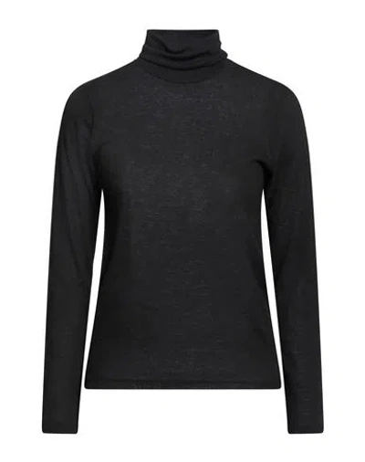 Daniele Fiesoli Collezione N_01 Woman Turtleneck Black Size M Cotton, Wool