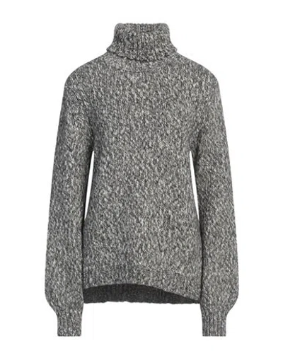 Daniele Fiesoli Collezione N_01 Woman Turtleneck Black Size M Wool, Nylon, Baby Alpaca Wool