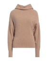 Daniele Fiesoli Collezione N_01 Woman Turtleneck Camel Size S Merino Wool, Polyamide, Cashmere, Elas