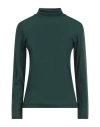 Daniele Fiesoli Collezione N_01 Woman Turtleneck Dark Green Size M Cotton, Wool In Green