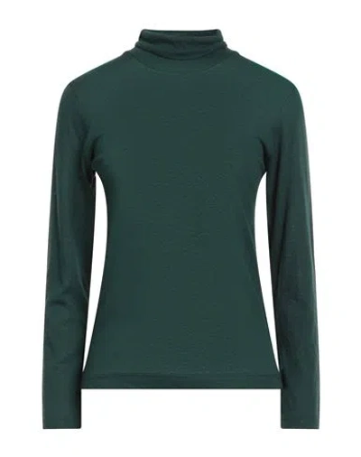Daniele Fiesoli Collezione N_01 Woman Turtleneck Dark Green Size M Cotton, Wool