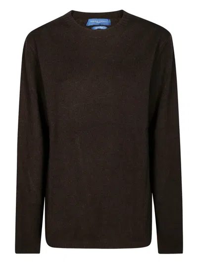 Daniele Fiesoli Crew-neck Long-sleeved Sweater In Brown
