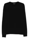Daniele Fiesoli Crew-neck Wool Sweater In Black