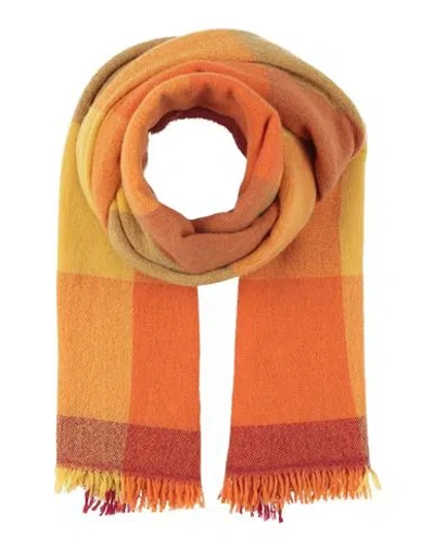 Daniele Fiesoli Dettagli Woman Scarf Orange Size - Wool, Polyamide
