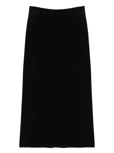 Daniele Fiesoli Elastic-waistband Midi Skirt In Black