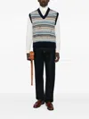 Daniele Fiesoli Fair Isle-pattern V-neck Sleeveless Vest In Blue
