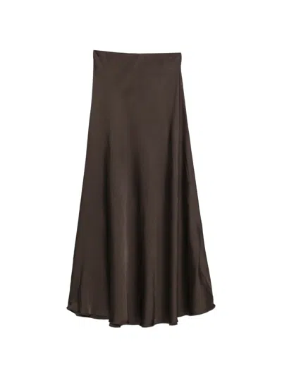 Daniele Fiesoli Flared Maxi Skirt In Brown