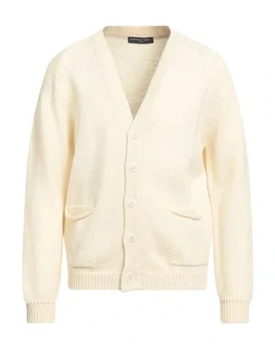 Daniele Fiesoli Lab Man Cardigan Cream Size L Merino Wool
