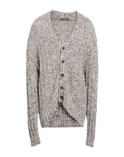 Daniele Fiesoli Lab Man Cardigan Grey Size L Cotton, Polyamide In Gray
