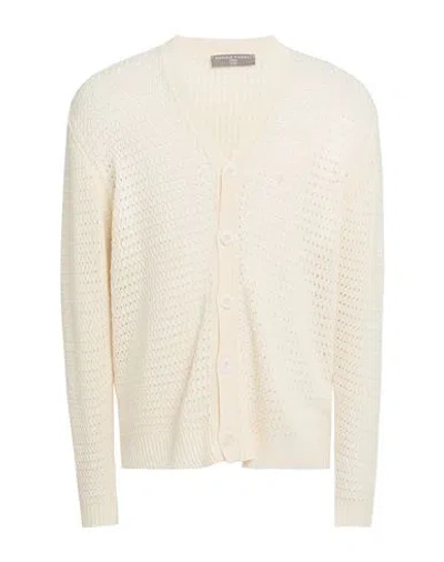 Daniele Fiesoli Lab Man Cardigan Ivory Size L Linen, Cotton In White