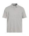 Daniele Fiesoli Lab Man Polo Shirt Taupe Size M Linen, Elastane In Gray