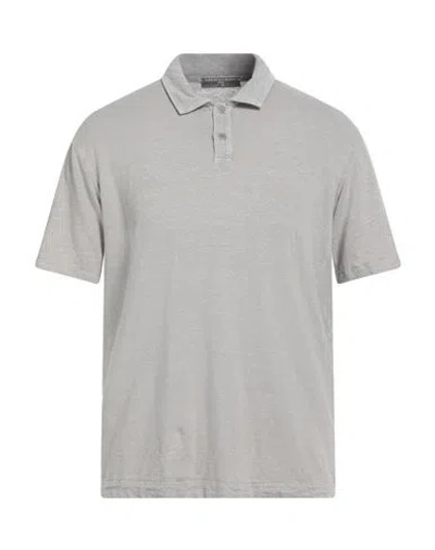 Daniele Fiesoli Lab Man Polo Shirt Taupe Size M Linen, Elastane In Gray
