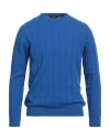Daniele Fiesoli Lab Man Sweater Blue Size L Merino Wool