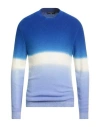 Daniele Fiesoli Lab Man Sweater Bright Blue Size L Wool, Polyamide, Cashmere