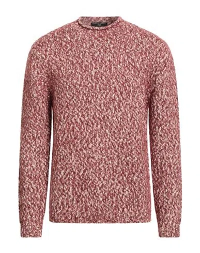 Daniele Fiesoli Lab Man Sweater Burgundy Size L Wool, Recycled Nylon, Baby Alpaca Wool