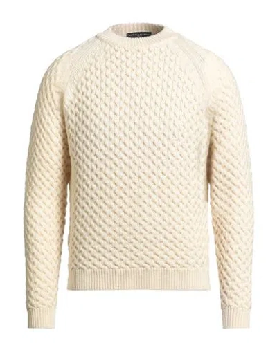 Daniele Fiesoli Lab Man Sweater Cream Size S Merino Wool In White