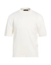 Daniele Fiesoli Lab Man Sweater Ivory Size L Merino Wool