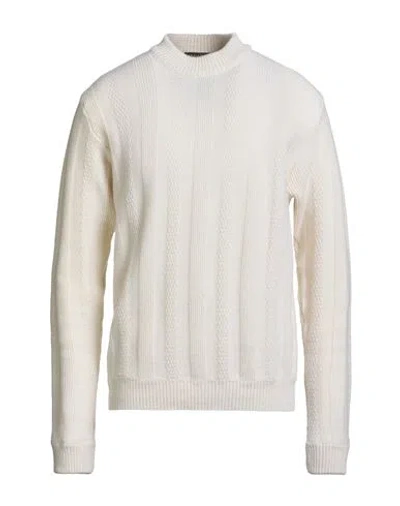 Daniele Fiesoli Lab Man Sweater Ivory Size L Merino Wool, Cashmere