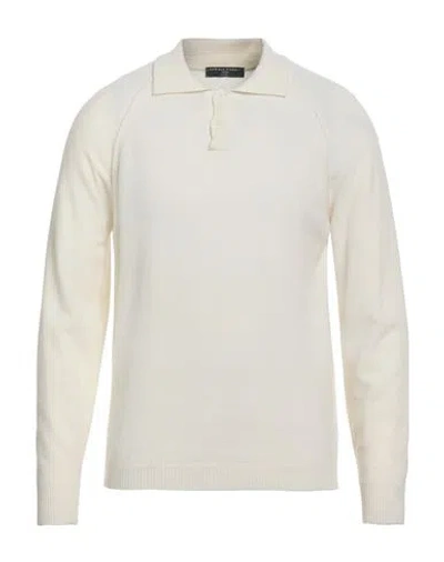 Daniele Fiesoli Lab Man Sweater Ivory Size L Merino Wool, Cashmere In Neutral