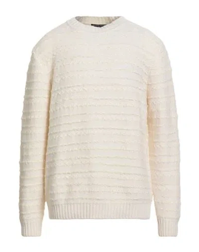 Daniele Fiesoli Lab Man Sweater Ivory Size L Merino Wool, Polyamide, Cashmere In Neutral