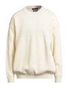 Daniele Fiesoli Lab Man Sweater Ivory Size Xl Merino Wool, Polyamide In Neutral
